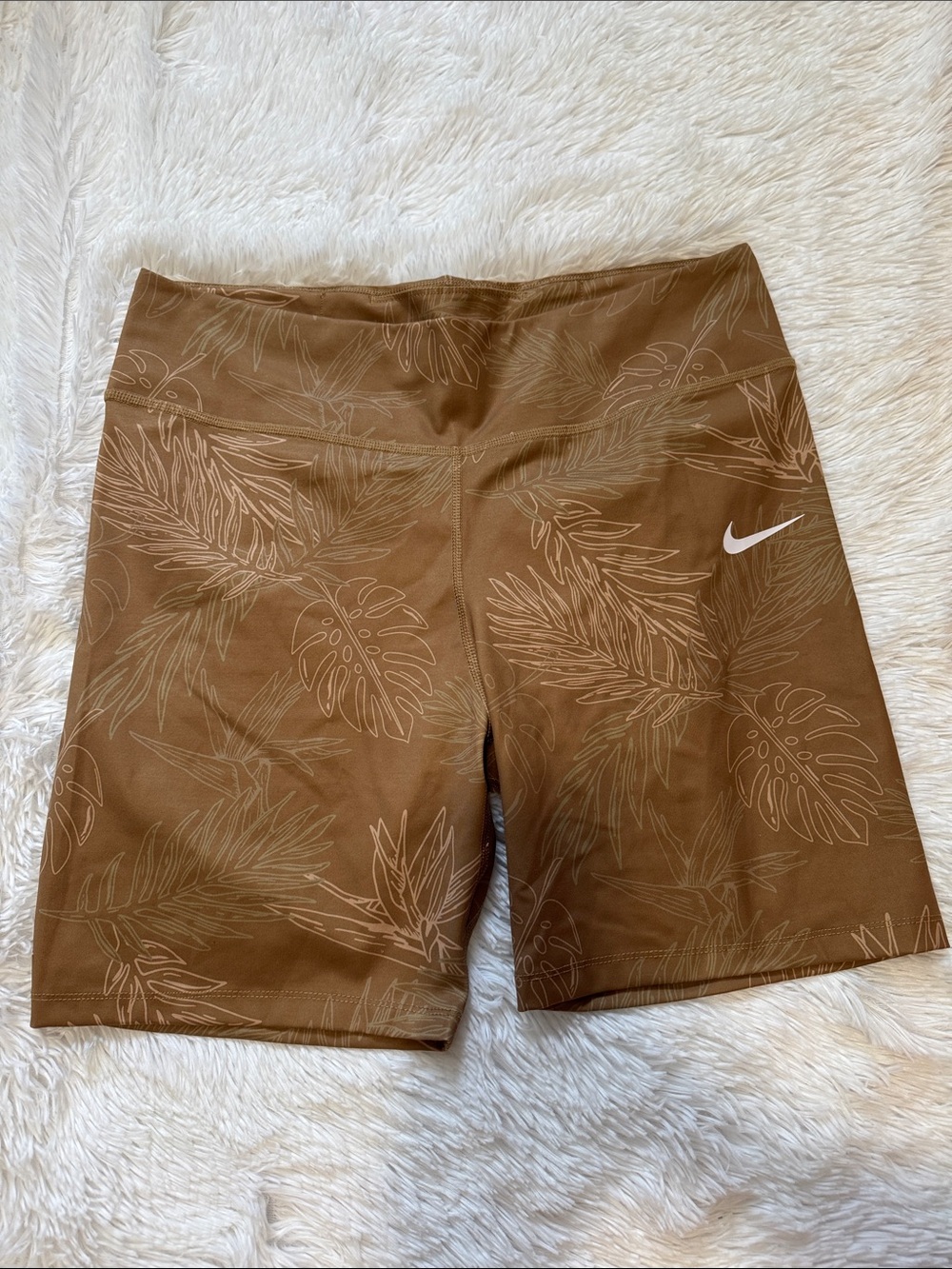 Nike Dri-Fit Biker Shorts Tropical Leaves Print Size XXL